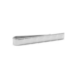 Silver-Tone Vertical Line Tie Bar