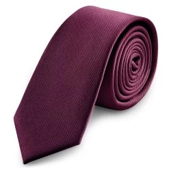 6 Cm Crimson Grosgrain Skinny Tie