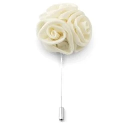 White Rose Lapel Pin