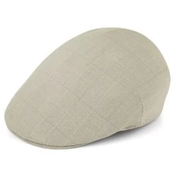 Tirol | Light Grey Checkered Flat Cap