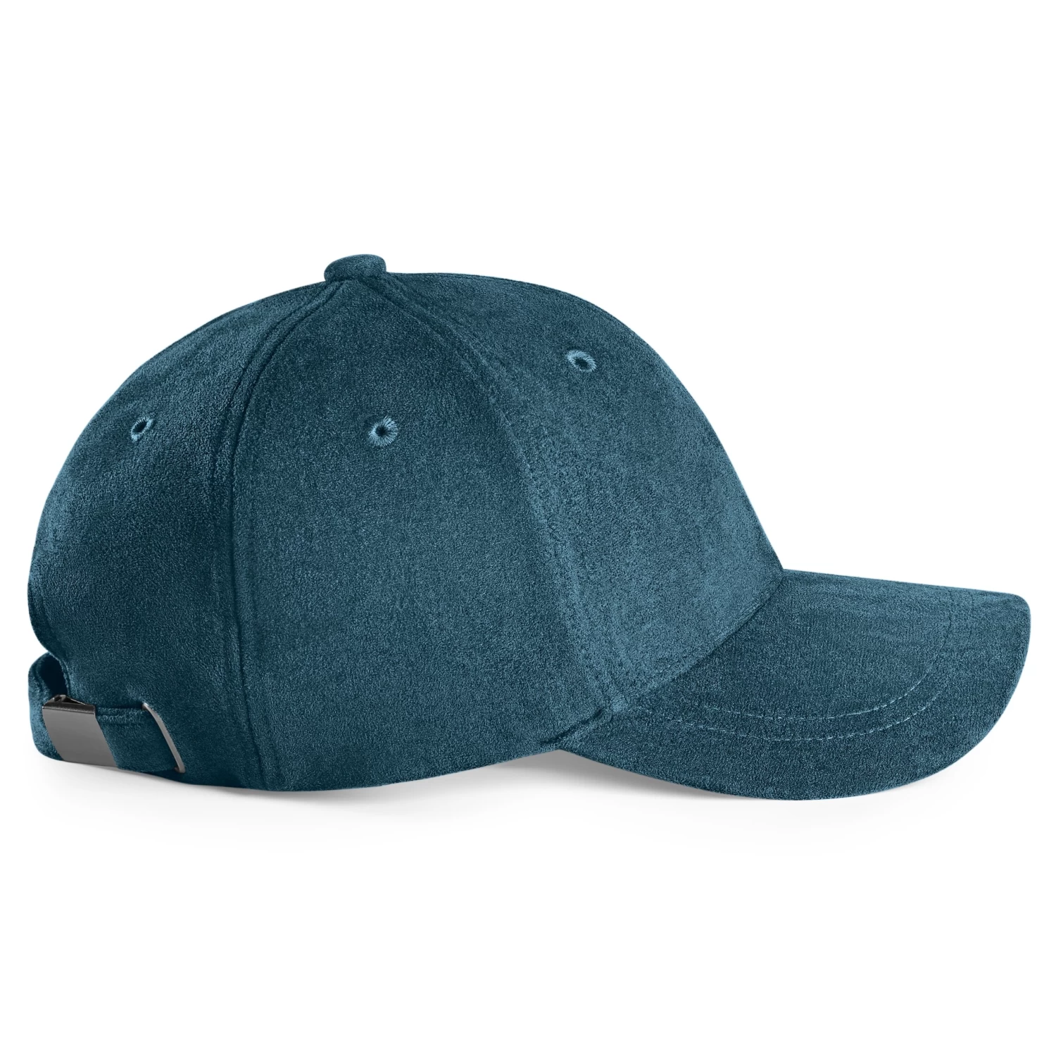 Lacuna | Navy Blue Faux Suede Baseball Cap - Image 3