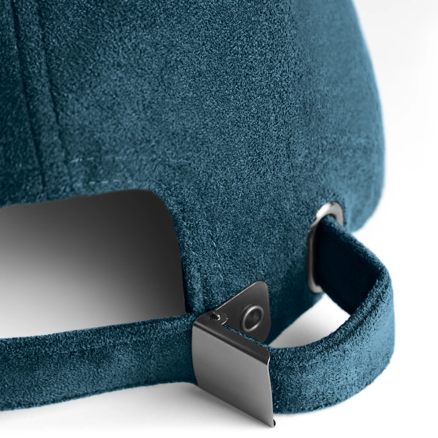 Lacuna | Navy Blue Faux Suede Baseball Cap - Image 4