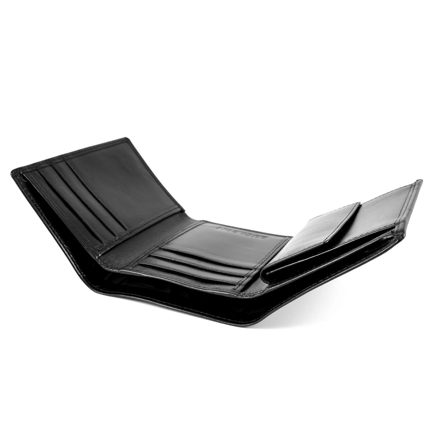 Black Leather Trifold Wallet - Image 6