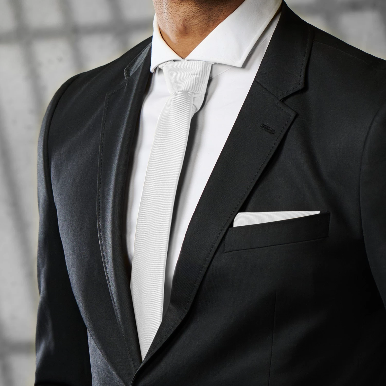 Classic White Silk-Twill Tie - Image 6