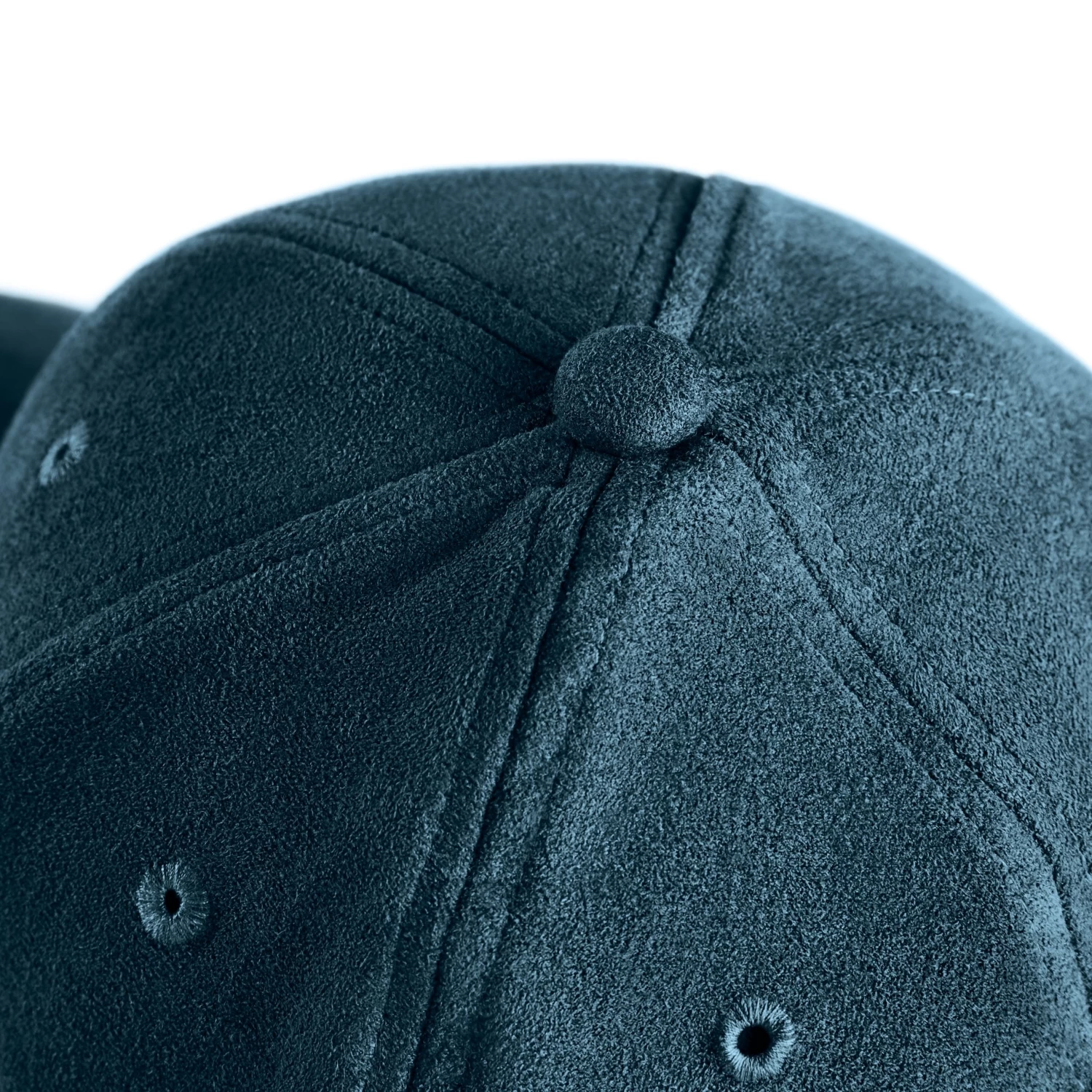 Lacuna | Navy Blue Faux Suede Baseball Cap - Image 5