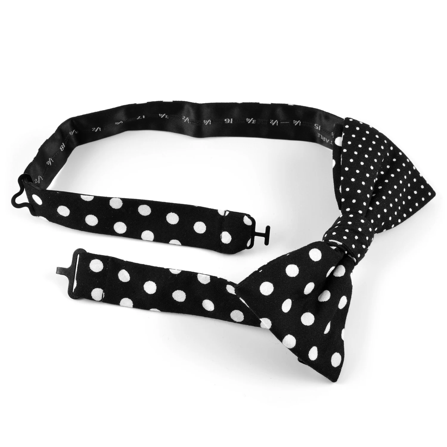 Black & White Mix Design Cotton Pre-Tied Bow Tie - Image 2