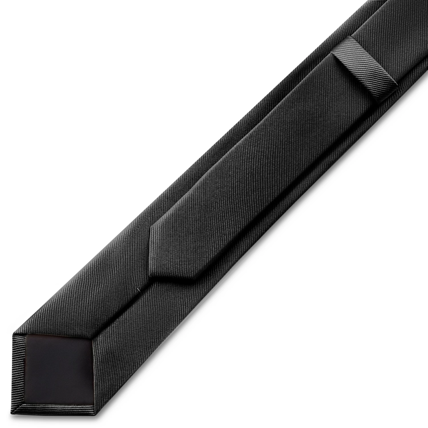 6 Cm Black Grosgrain Skinny Tie - Image 4