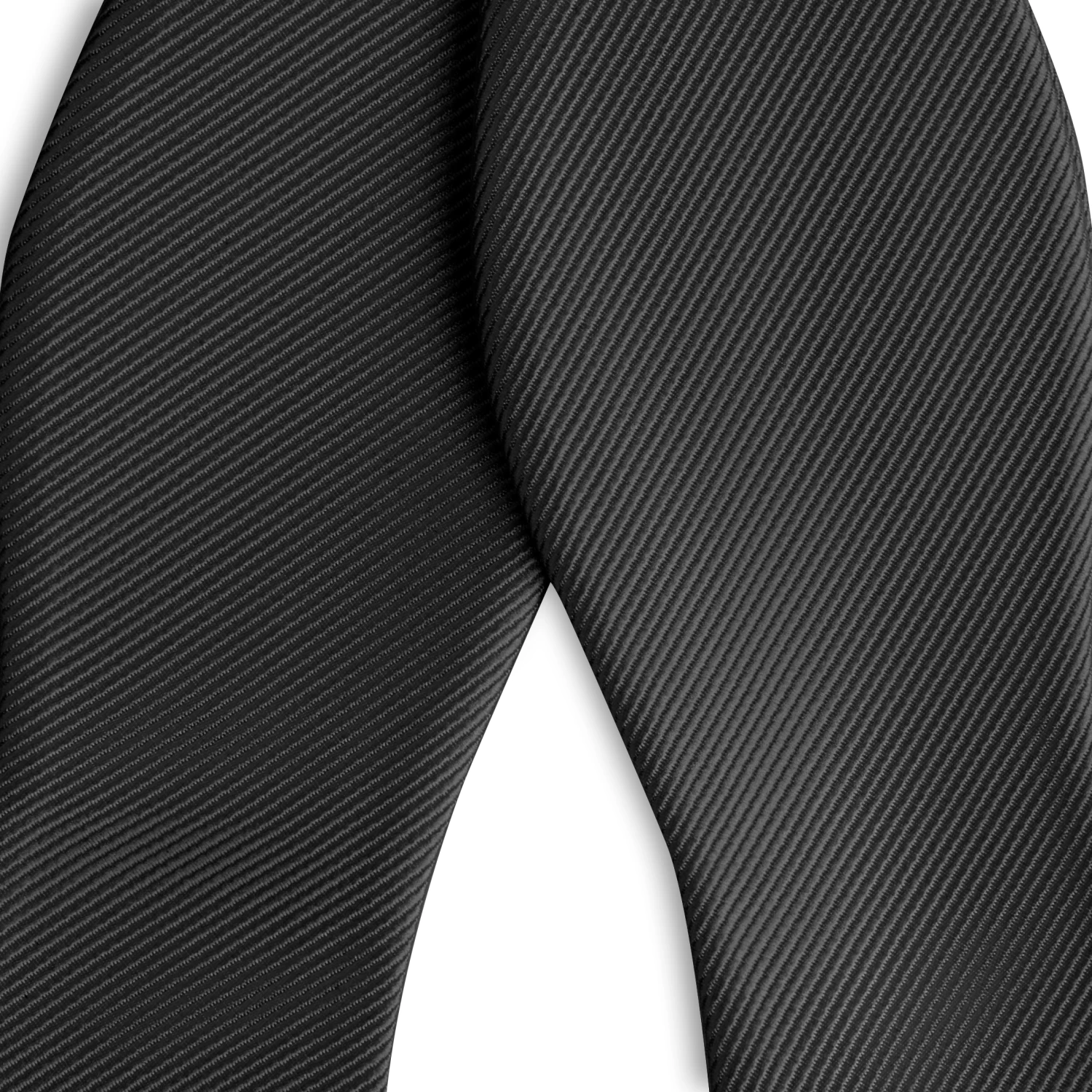 Black Self-Tie Grosgrain Diamond Tip Bow Tie - Image 2