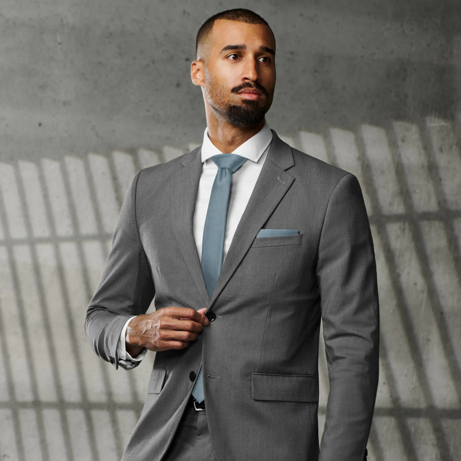 6 Cm Smoke Grey Grosgrain Skinny Tie - Image 2