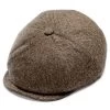 Moda | True & Light Brown Wool Herringbone Pattern Newsboy Cap