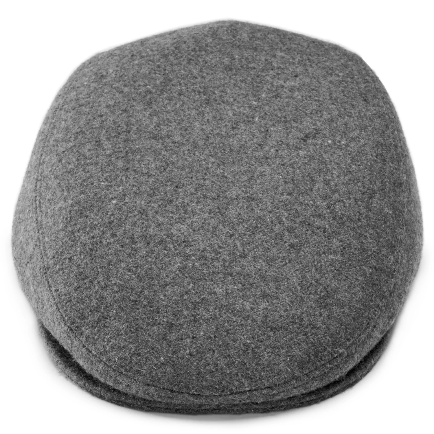 Moda | Metallic Grey Wool Flat Cap - Image 2