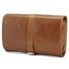 California | Tan Leather Hanging Wash Bag