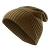 Khaki Green Merino Wool Chunky & Fine Knitted Rib Beanie