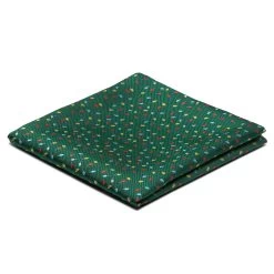 Green Christmas Light Pattern Pocket Square