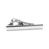 Short Silver-Tone Square Tie Clip