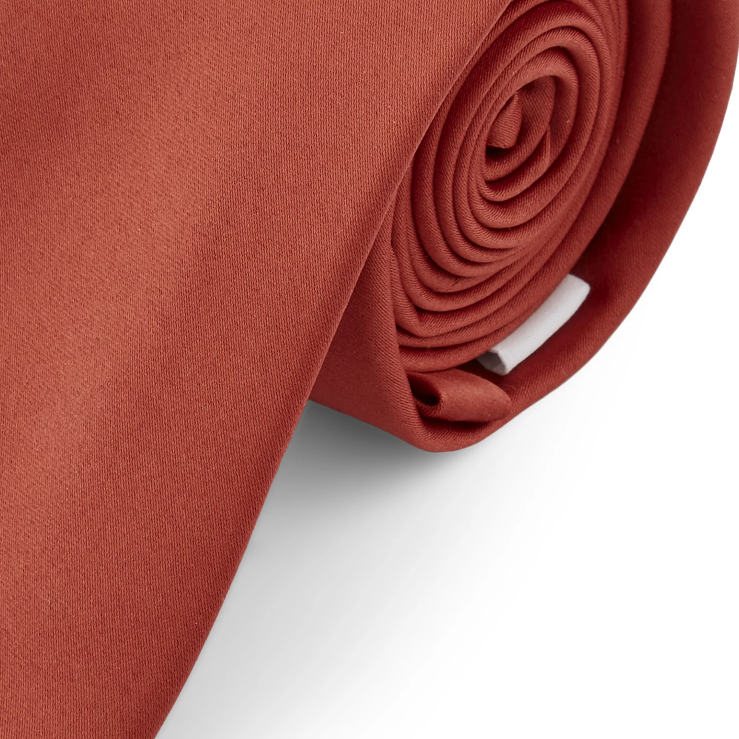 Basic Terracotta Polyester Tie - Image 3
