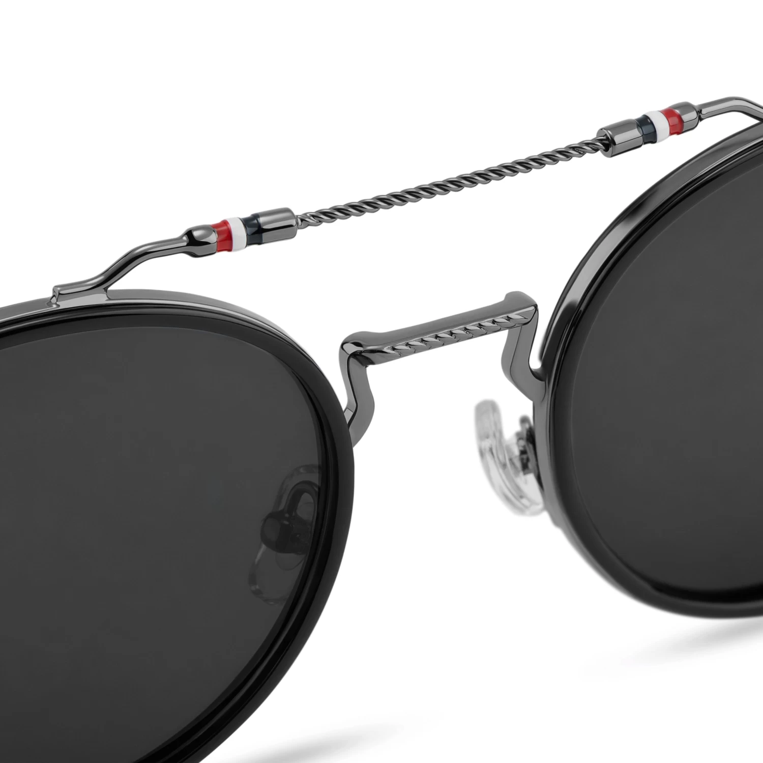 Occasus | Round Black Double Bridge Polarized Sunglasses - Image 5