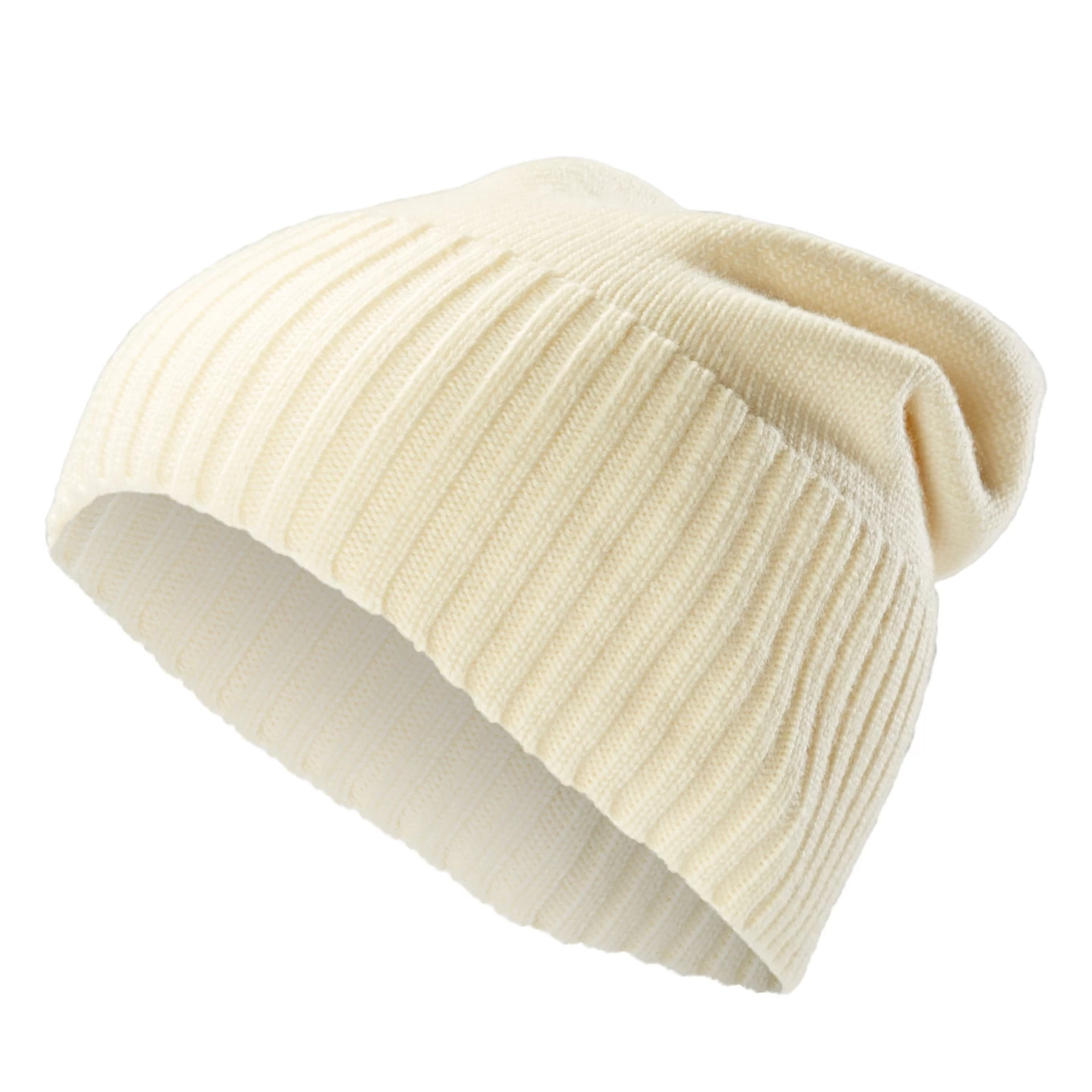 Off-White Merino Wool Chunky & Fine Knitted Beanie