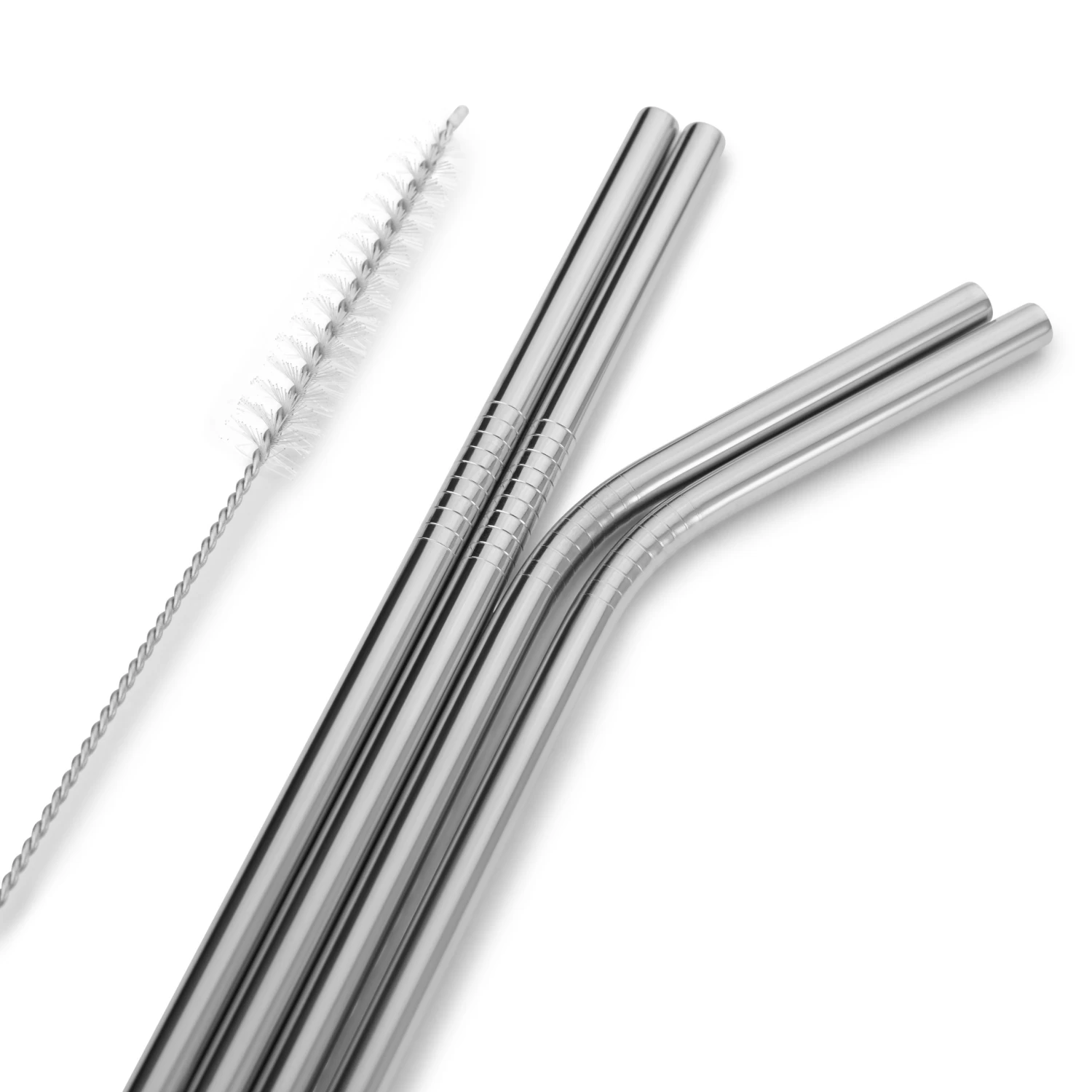 Dishwasher-Safe Stainless Steel Straws | Set Of 4 - Image 2