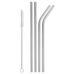 Dishwasher-Safe Stainless Steel Straws | Set Of 4