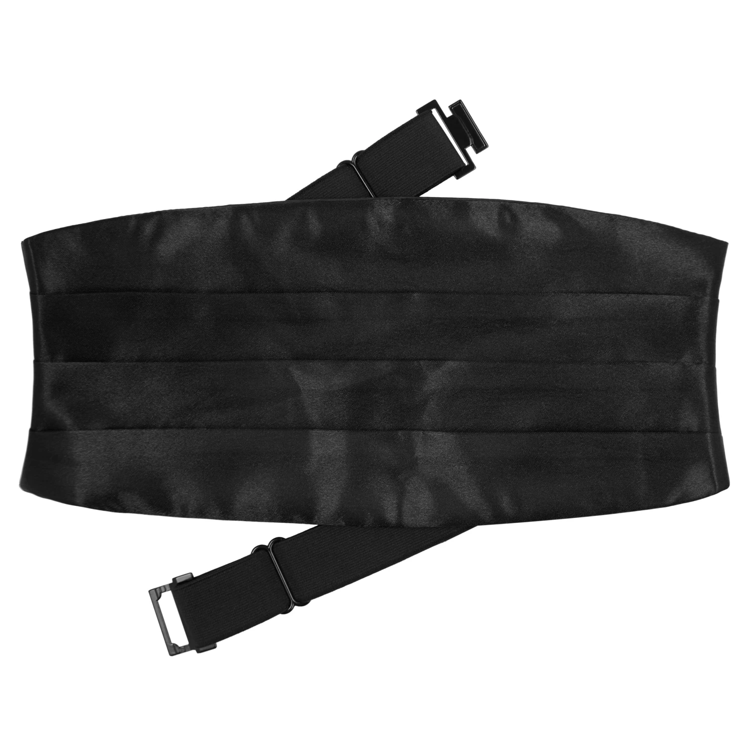 Shiny Black Basic Cummerbund - Image 2