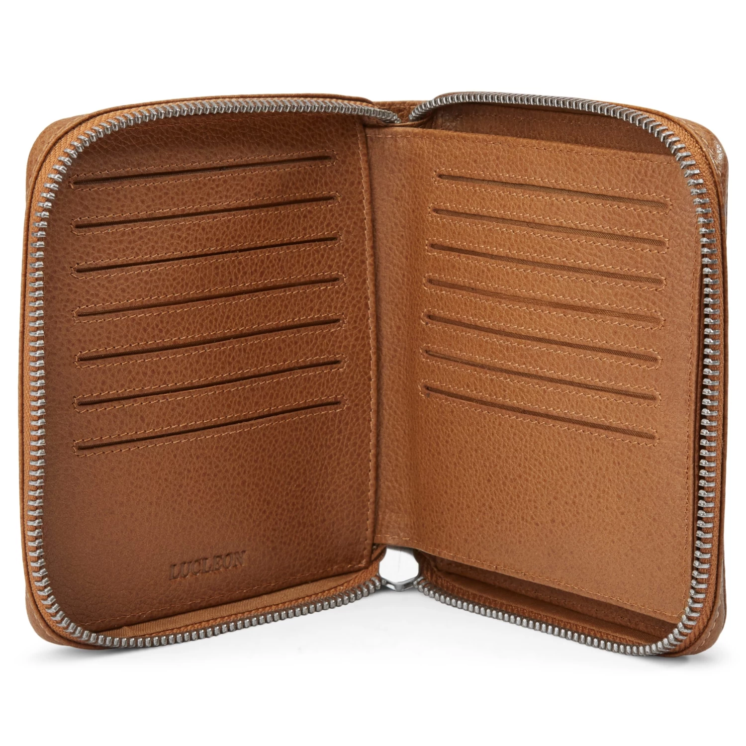 Big Tan Leather RFID-Blocking Card Holder - Image 4