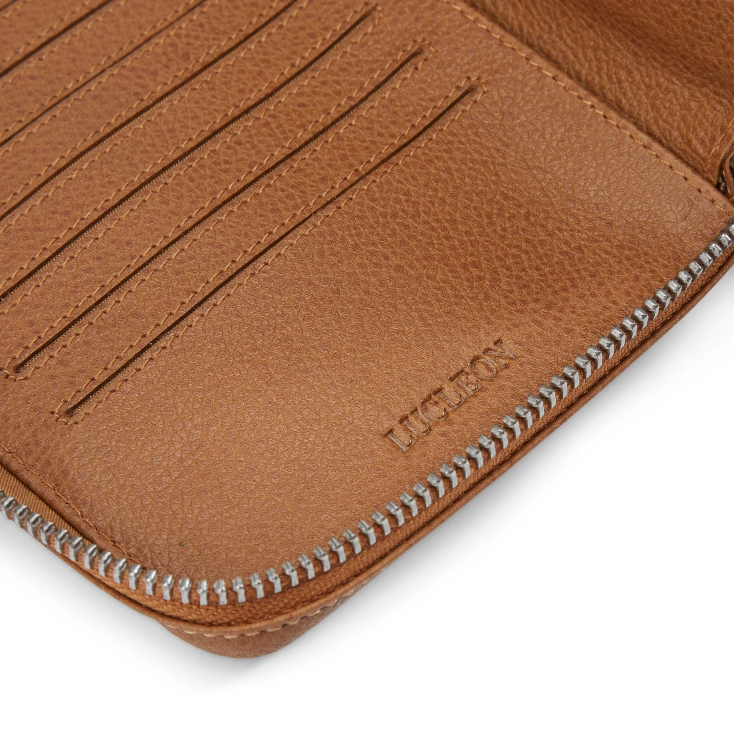 Big Tan Leather RFID-Blocking Card Holder - Image 2