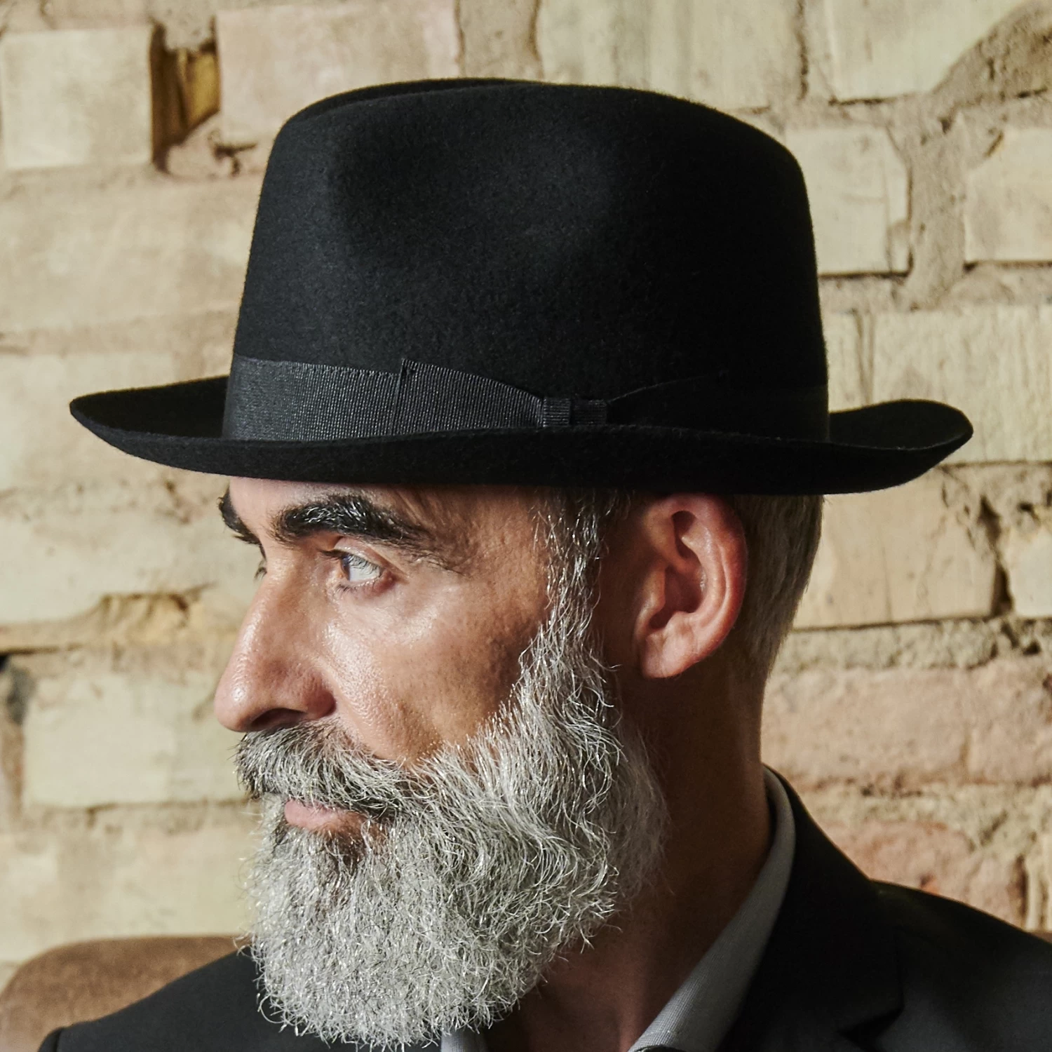 Moda | Black Wool Fedora Hat With Raw Edges - Image 7