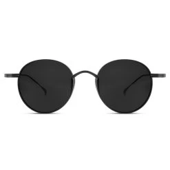 Occasus | Round Black Titanium Polarized Sunglasses