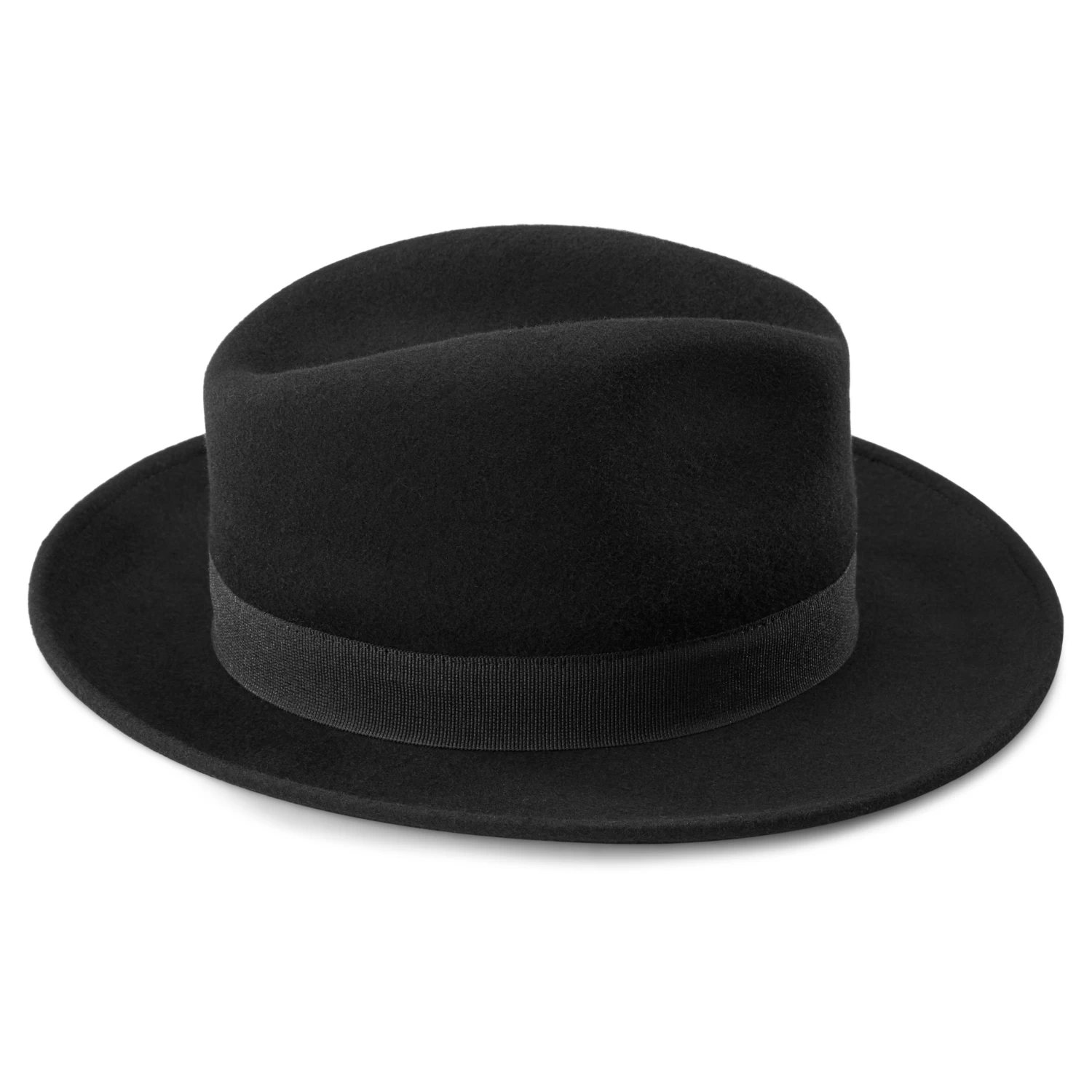 Fido | Black Wool Fedora Hat With Band - Image 7