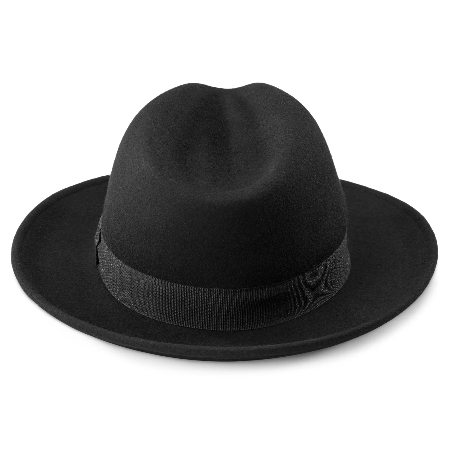 Fido | Black Wool Fedora Hat With Band - Image 8
