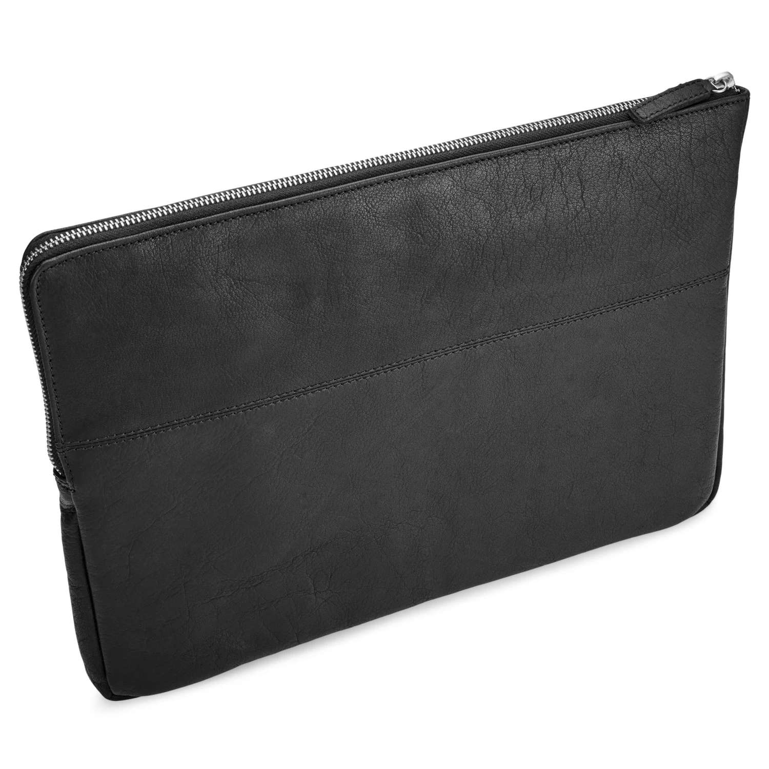 Montreal | Small Black Leather Laptop Sleeve - Image 2