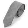 Grey, Black & Red Stripe Cotton Tie