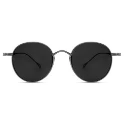 Occasus | Round Gunmetal Titanium Polarized Sunglasses