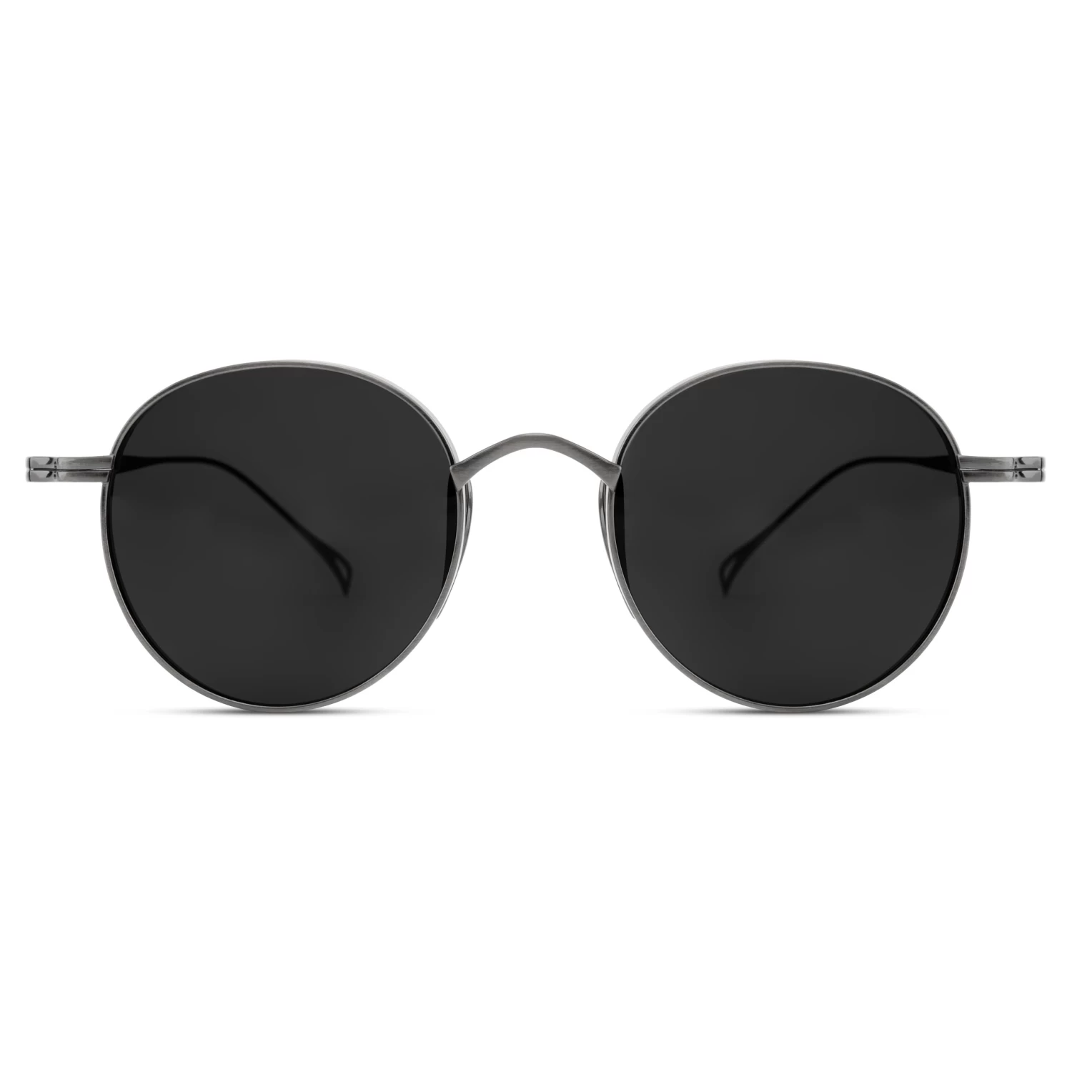 Occasus | Round Gunmetal Titanium Polarized Sunglasses