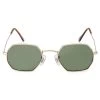 Gold-Tone & Army Green Groovy Sunglasses
