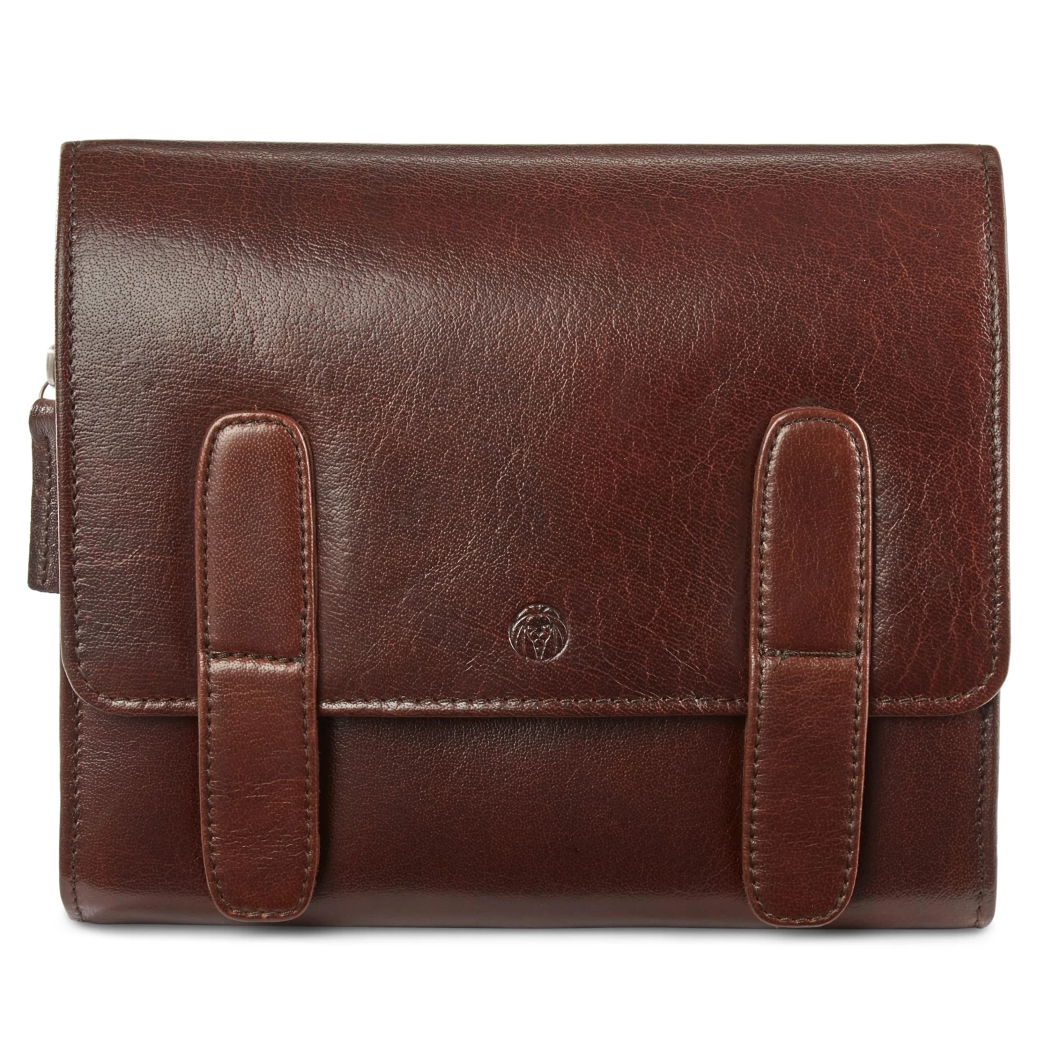 California | Dark Brown Hanging Toiletry Kit Leather Bag - Image 6