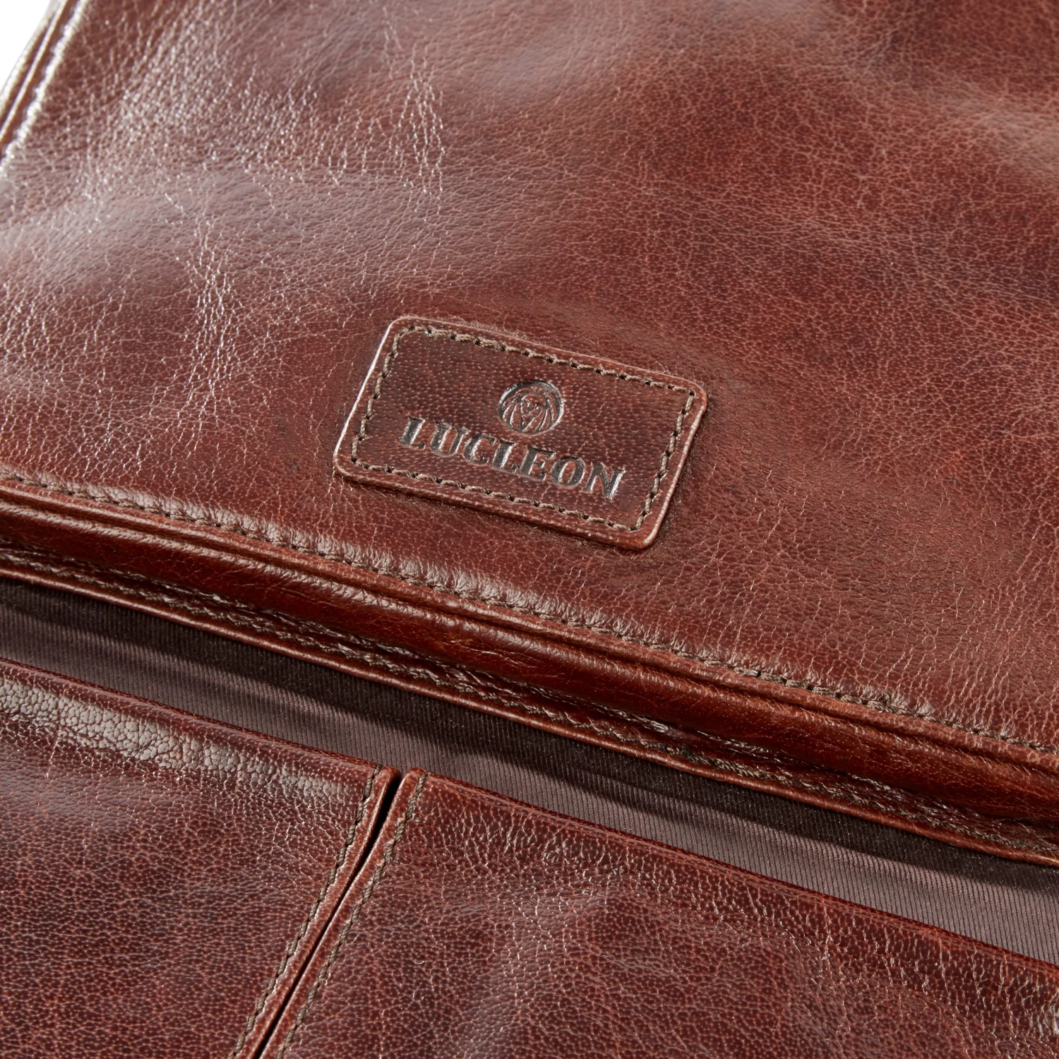 California | Dark Brown Hanging Toiletry Kit Leather Bag - Image 10