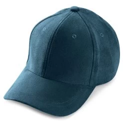 Lacuna | Navy Blue Faux Suede Baseball Cap