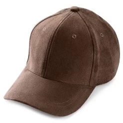 Lacuna | Dark Brown Faux Suede Baseball Cap