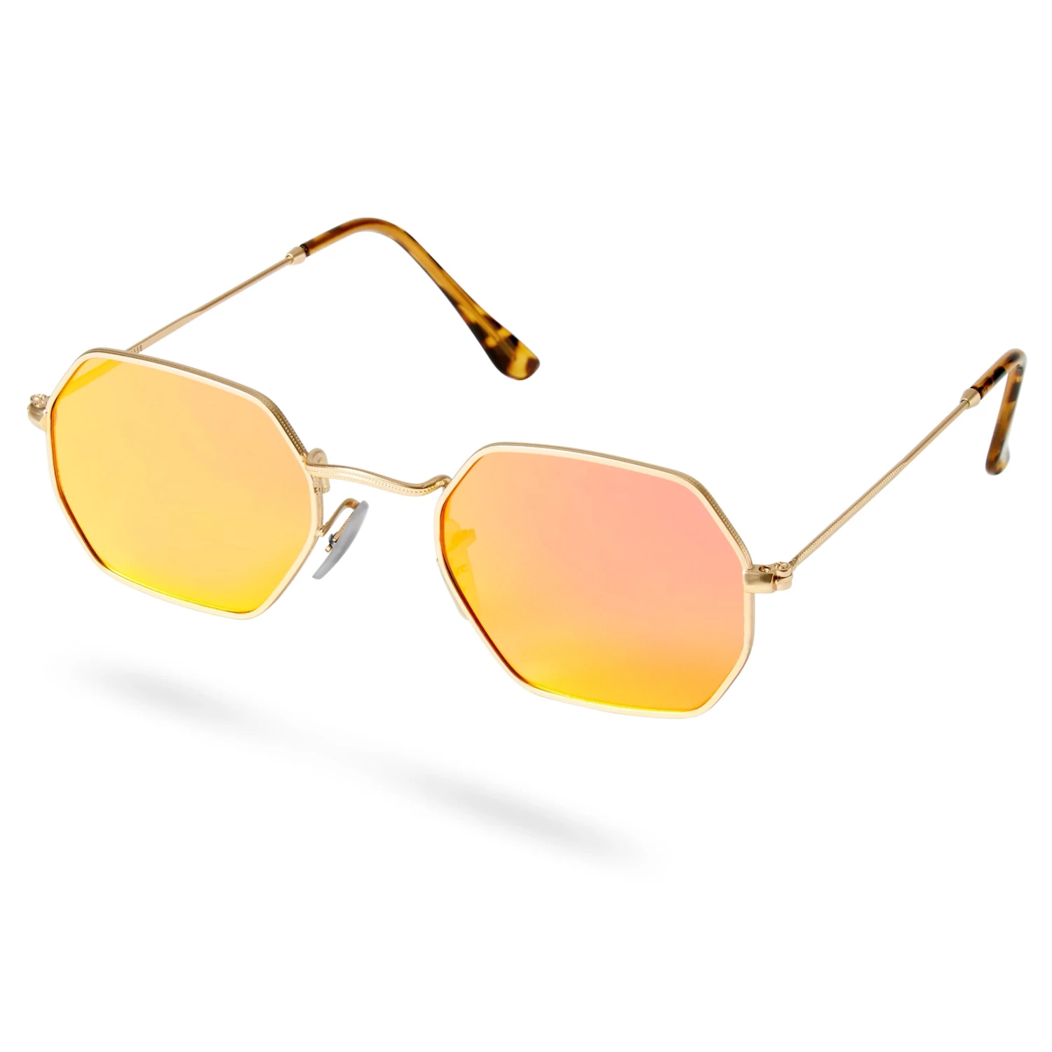 Gold-Tone & Orange Groovy Sunglasses - Image 2