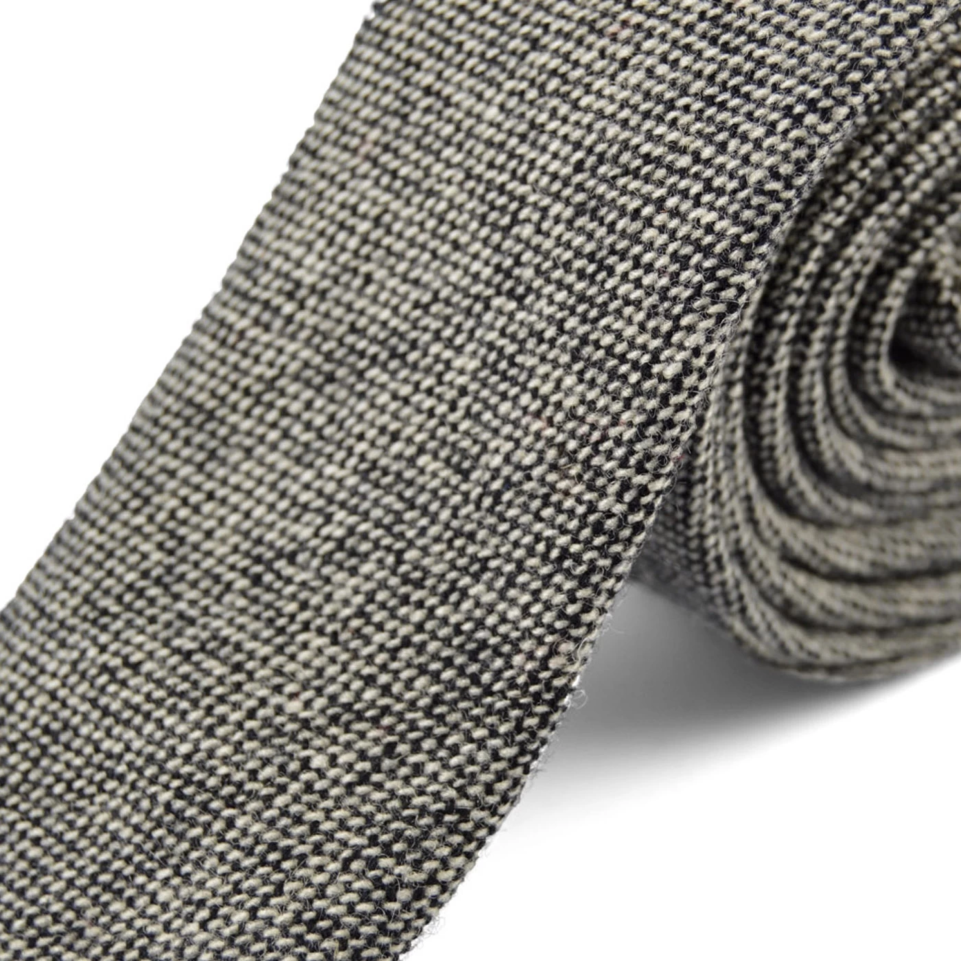 Retro Grey Cashmere Wool Tie - Image 2