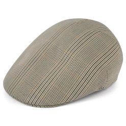 Tirol | Slate & Light Grey Plaid Flat Cap