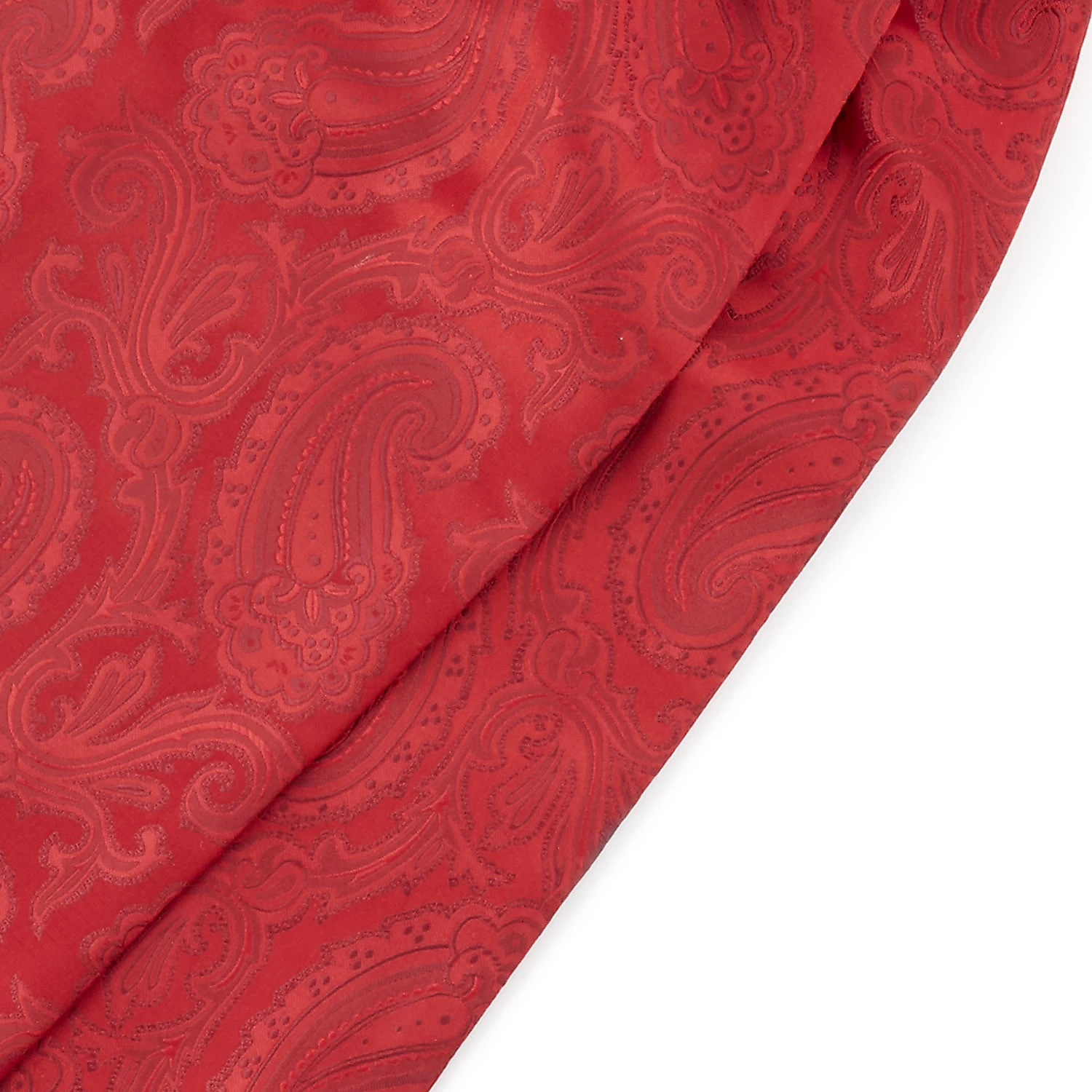 Vintage Red Paisley Polyester Ascot - Image 2