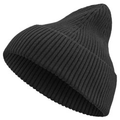 Kite | Charcoal Lightweight Organic Cotton Chunky Knitted Rib Beanie