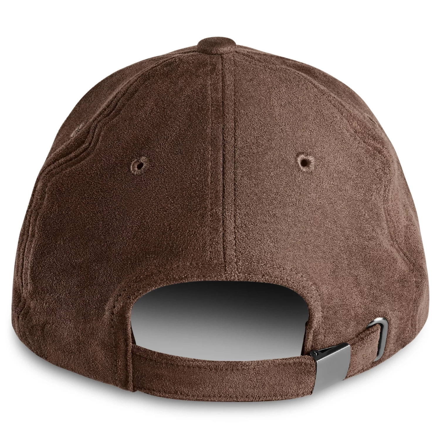 Lacuna | Dark Brown Faux Suede Baseball Cap - Image 2