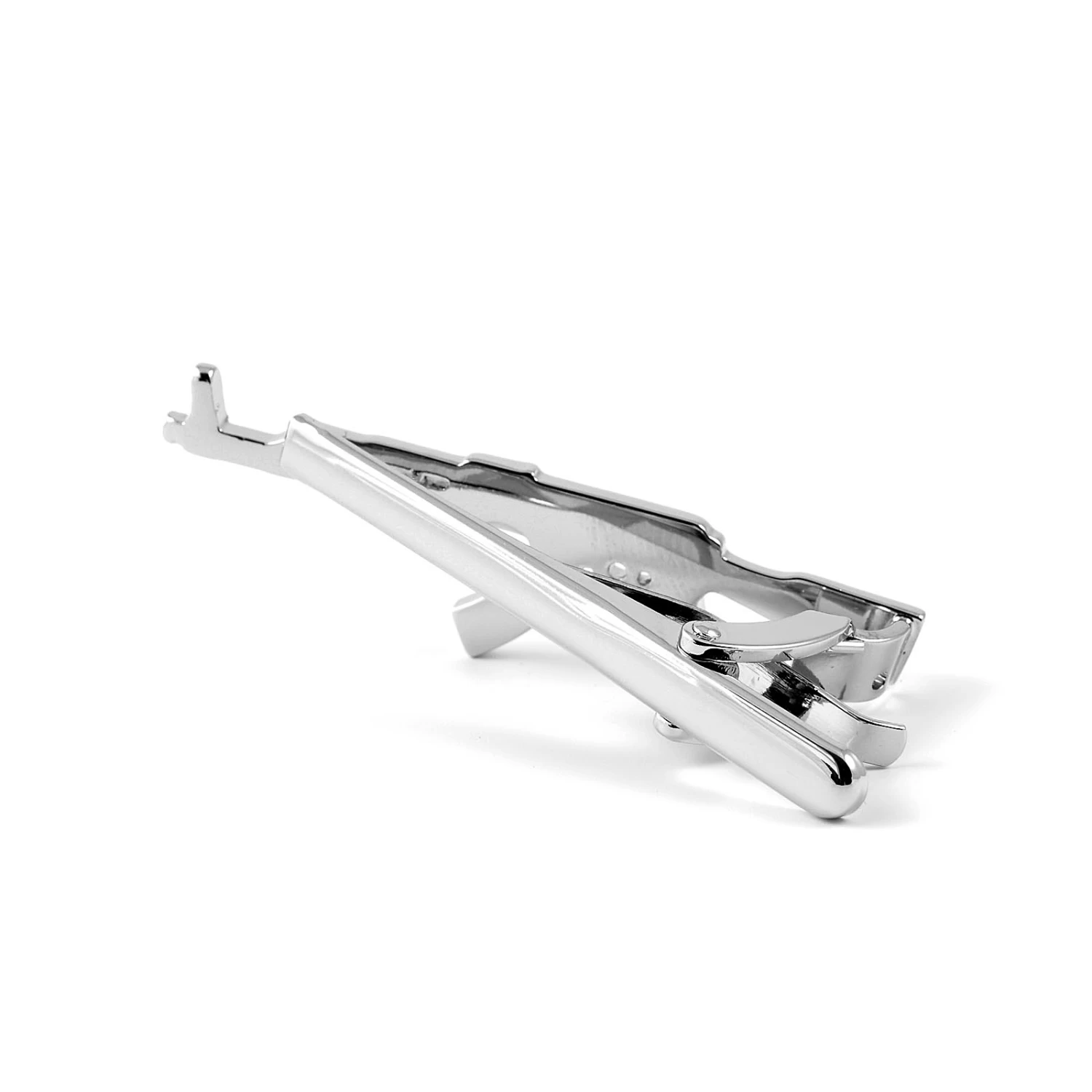 Silver-Tone AK47 Rifle Tie Clip - Image 4