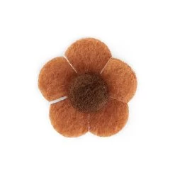 Tan & True Brown Felt Flower Lapel Pin
