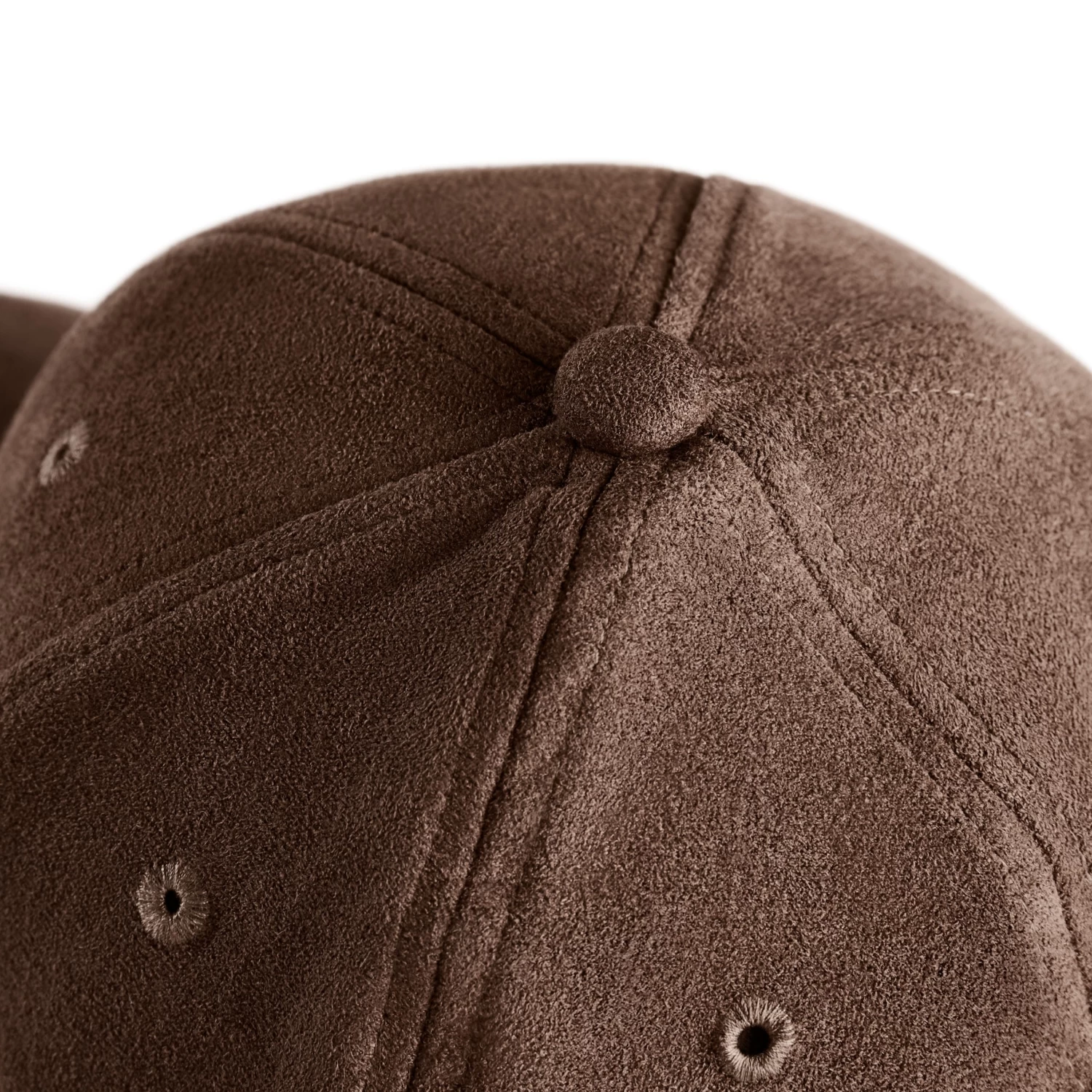 Lacuna | Dark Brown Faux Suede Baseball Cap - Image 5