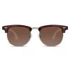 Brown Bamboo Browline Sunglasses